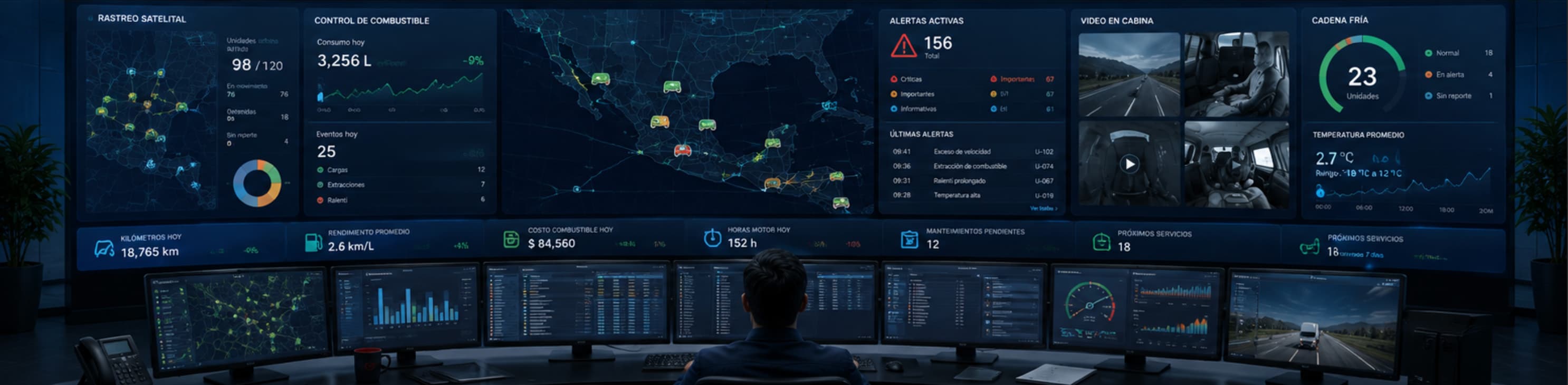 Plataforma Mextic integrando información operativa para la gestión de flotillas