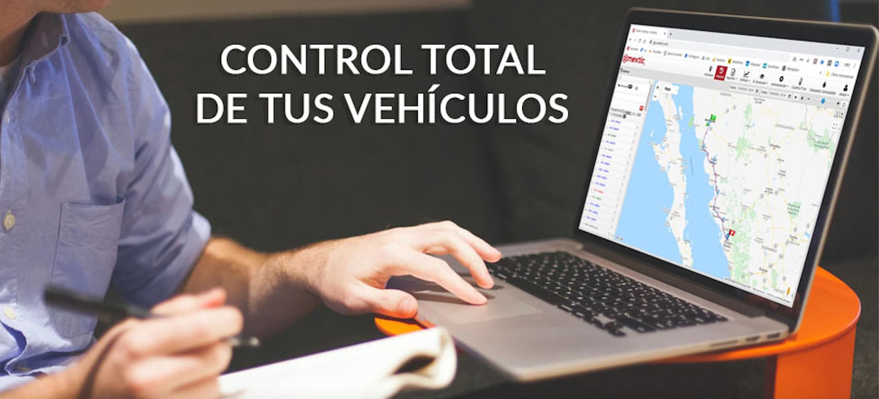 Plataforma de rastreo GPS con mapa rutas y monitoreo en tiempo real